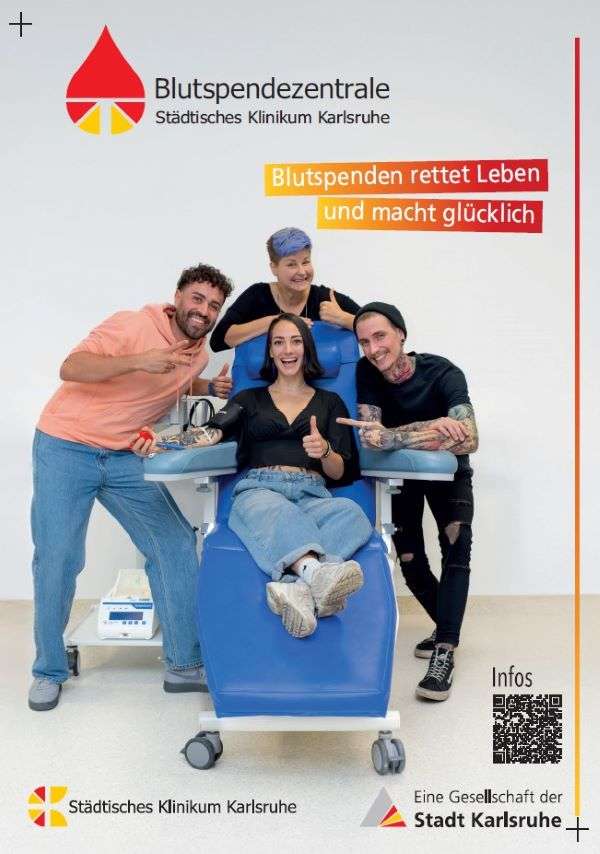 Poster der Blutspendezentrale Karlsruhe